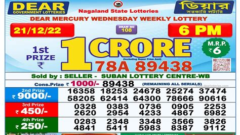 dear lottery result today 6pm|lottery sambad 6pm.